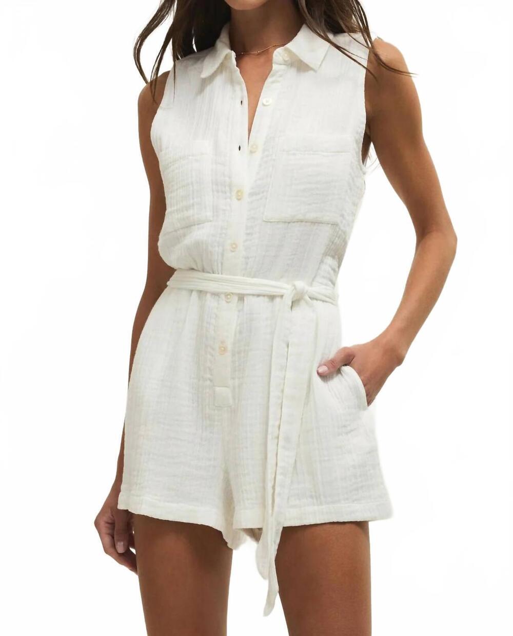 NEW Z SUPPLY new light romper in white
